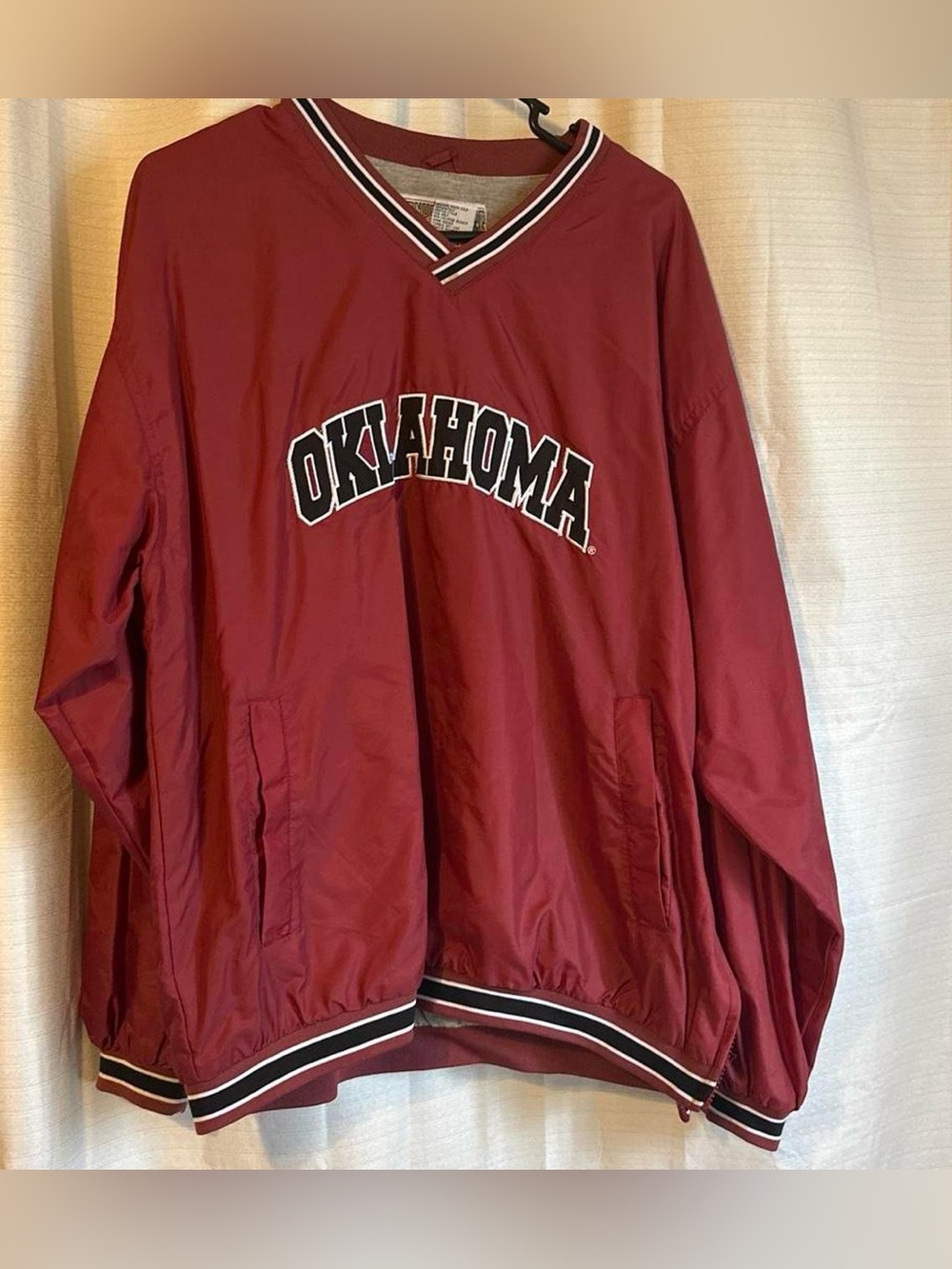 Vintage Oklahoma Crimson Varsity Pullover Jacket